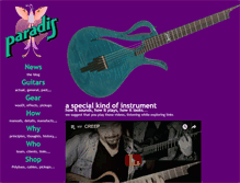 Tablet Screenshot of paradis-guitars.com